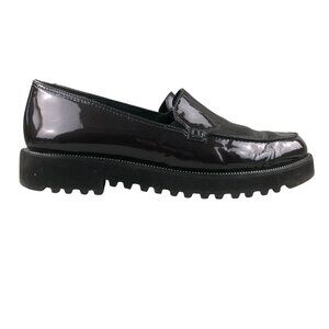 Paul Green Women's Size UK 5 (US 7.5) Jojo Brown Patent Leather Lug Sole Loafers